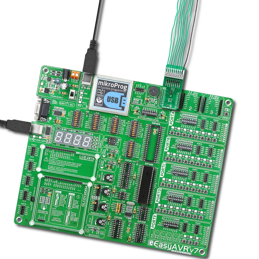 Analog MUX 4 Click with EasyAVR v7