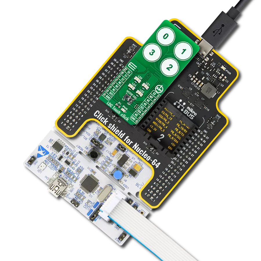 Detect the press of an inductive touch button using LDC3114 and STM32L073RZ