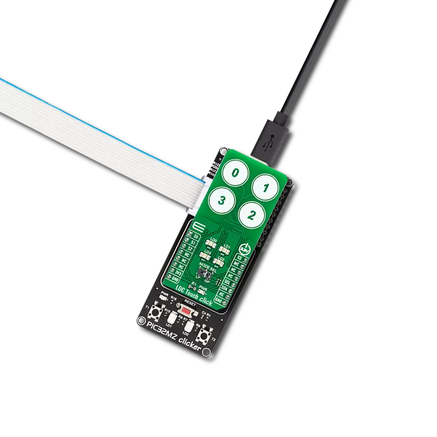 Detect the press of an inductive touch button using LDC3114 and PIC32MZ1024EFH064