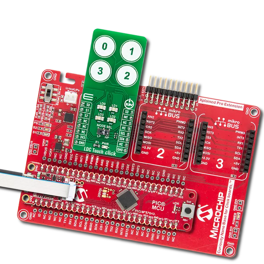 Detect the press of an inductive touch button using LDC3114 and PIC18F57Q43