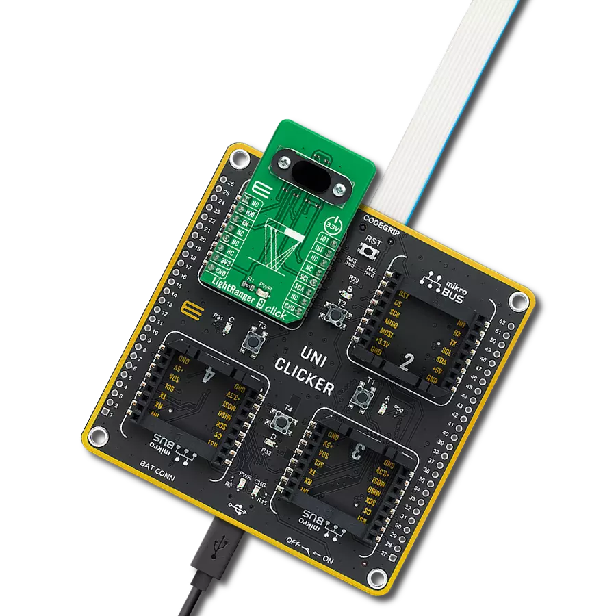 LightRanger 9 Click with UNI Clicker