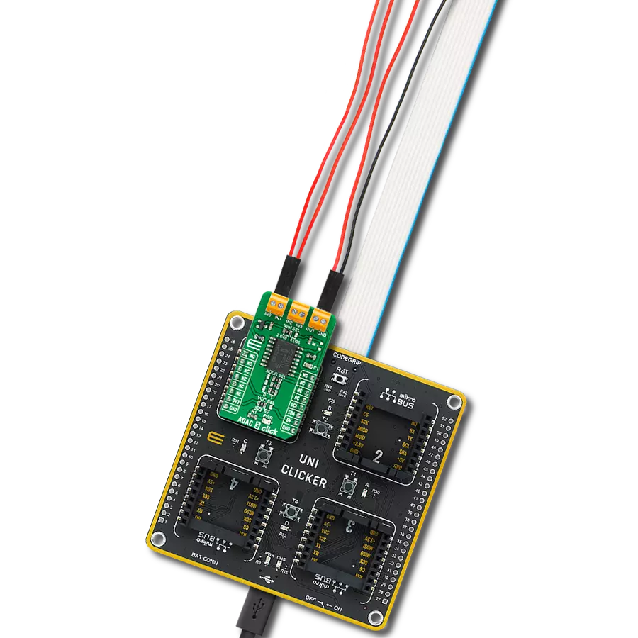 ADAC 3 Click with UNI Clicker