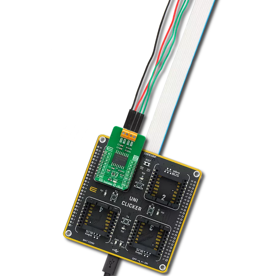 I2C Isolator 4 Click with UNI Clicker