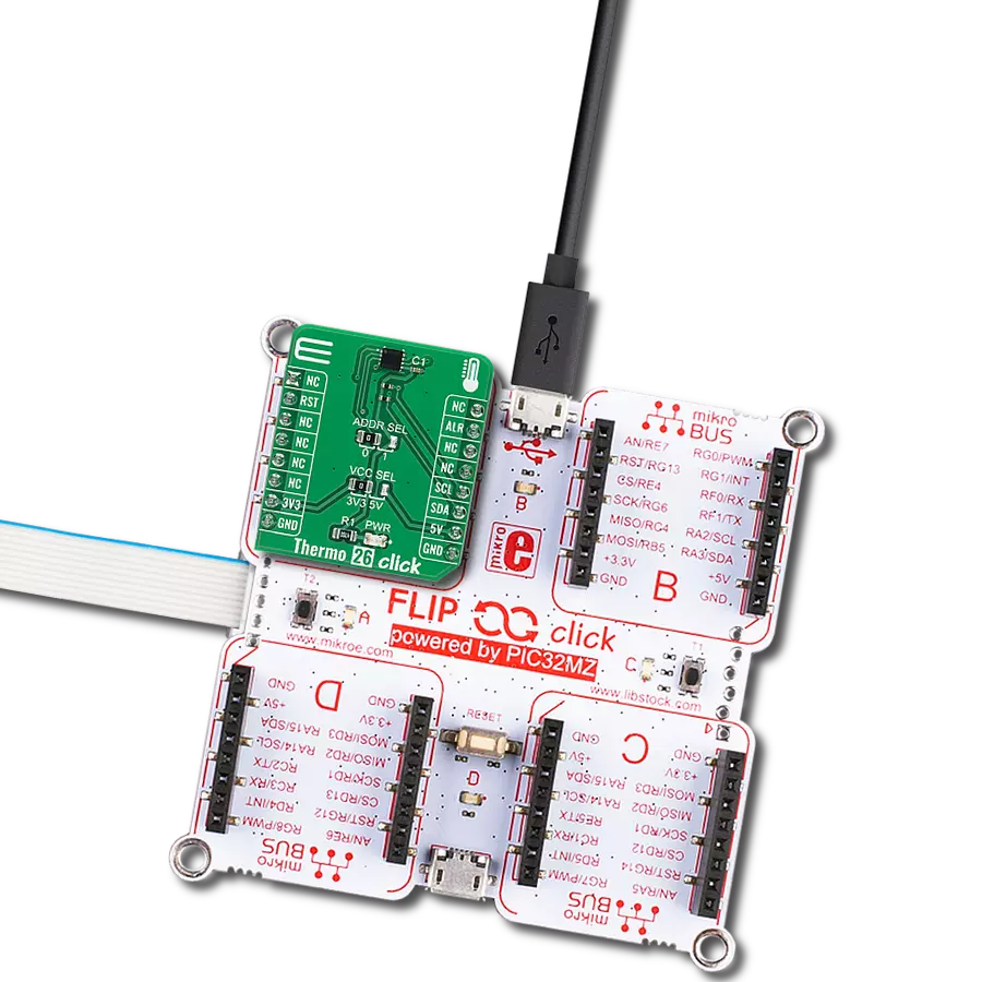 Thermo 26 Click with Flip&Click PIC32MZ