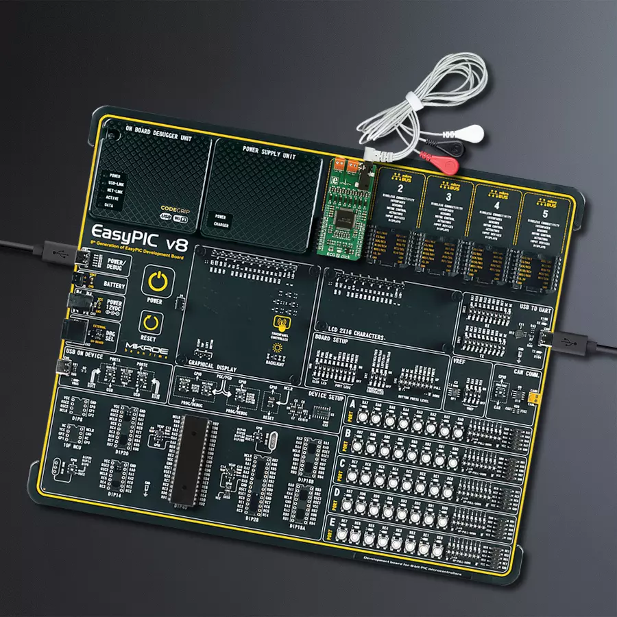 EasyPIC v8 Access DIPMB 1 - upright/background hardware assembly