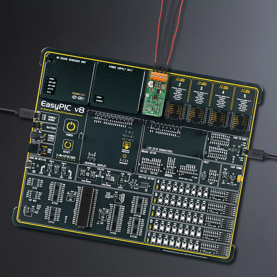 EasyPIC v8 Access DIPMB 1 - upright/background hardware assembly
