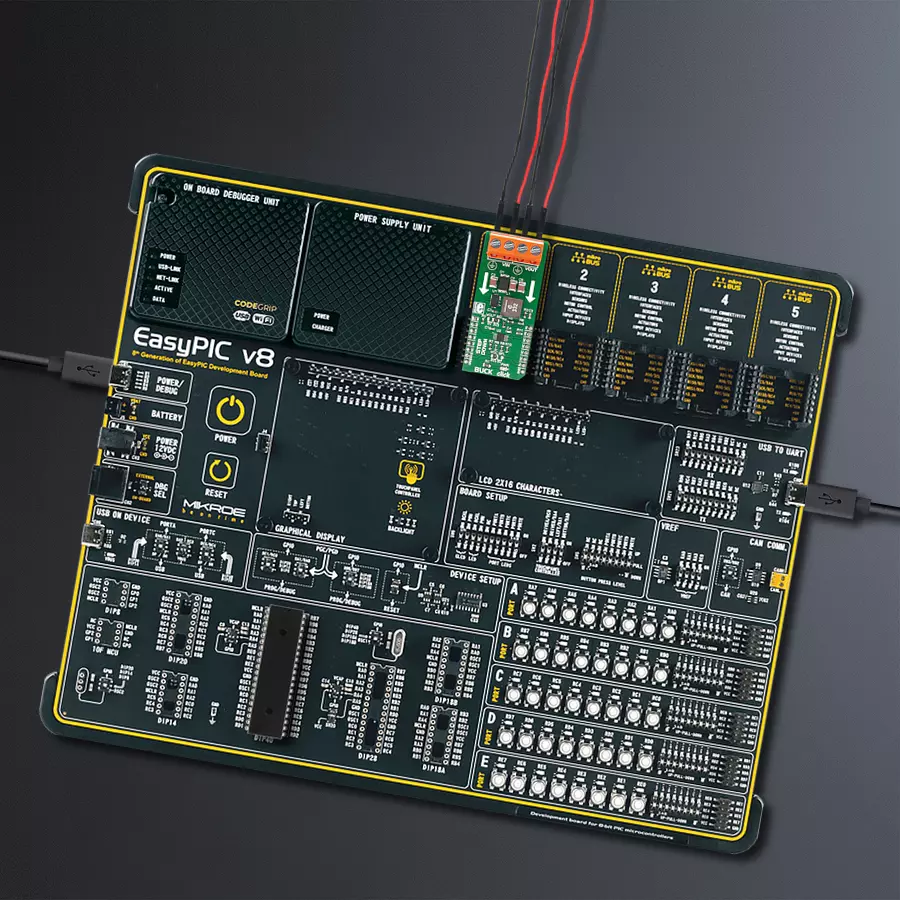 EasyPIC v8 Access DIPMB 1 - upright/background hardware assembly