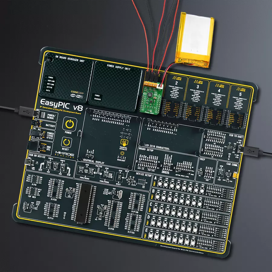 EasyPIC v8 Access DIPMB 1 - upright/background hardware assembly