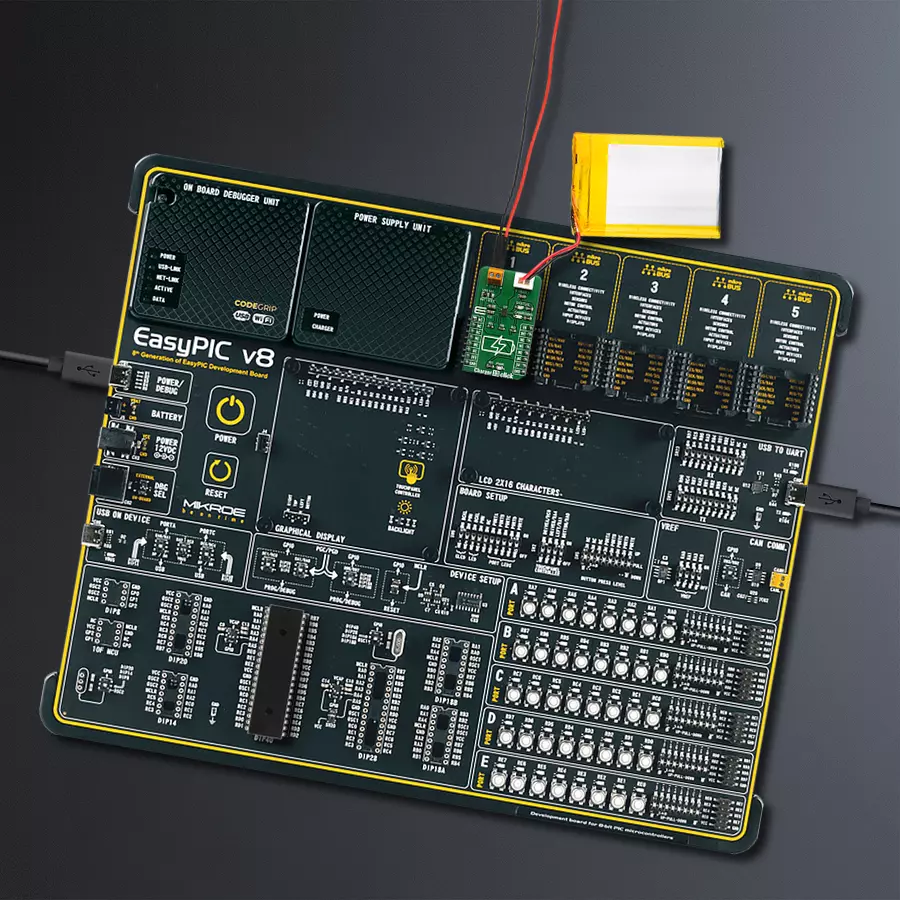 EasyPIC v8 Access DIPMB 1 - upright/background hardware assembly