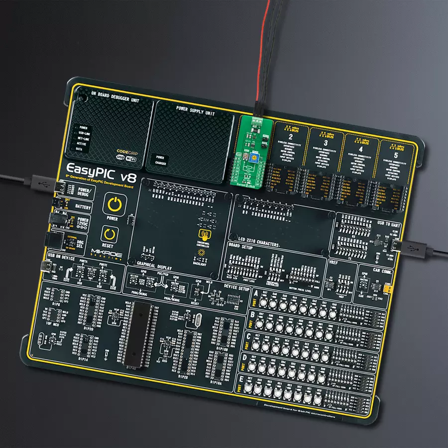 EasyPIC v8 Access DIPMB 1 - upright/background hardware assembly