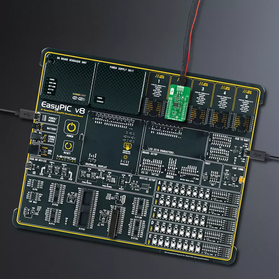 EasyPIC v8 Access DIPMB 1 - upright/background hardware assembly