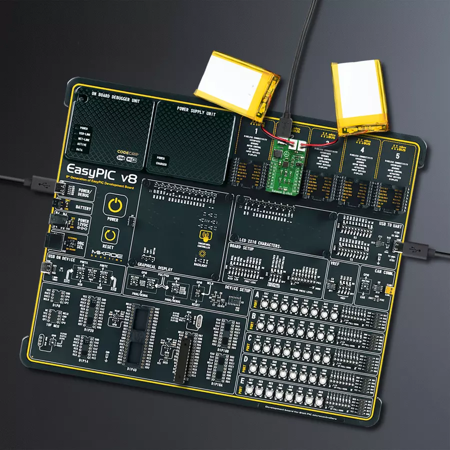 EasyPIC v8 Access DIPMB 1 - upright/background hardware assembly