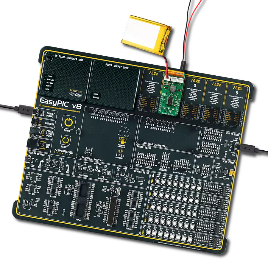 Charger 9 Click with EasyPIC v8