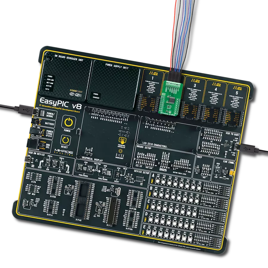 SPI Isolator 6 Click with EasyPIC v8
