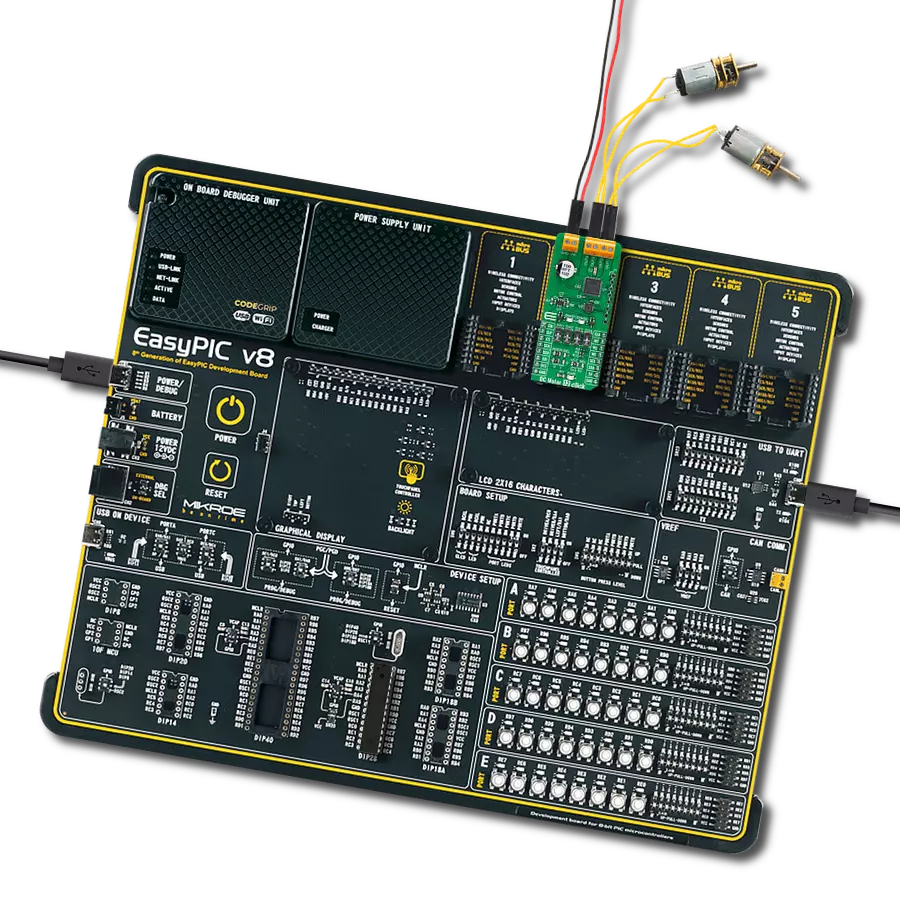 DC Motor 12 Click with EasyPIC v8