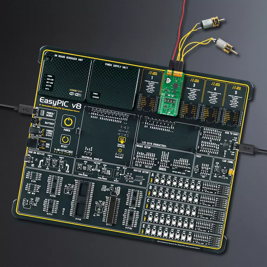 EasyPIC v8 Access DIPMB 1 - upright/background hardware assembly