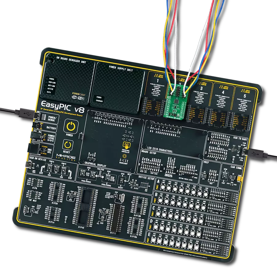 LED Driver 18 Click with EasyPIC v8
