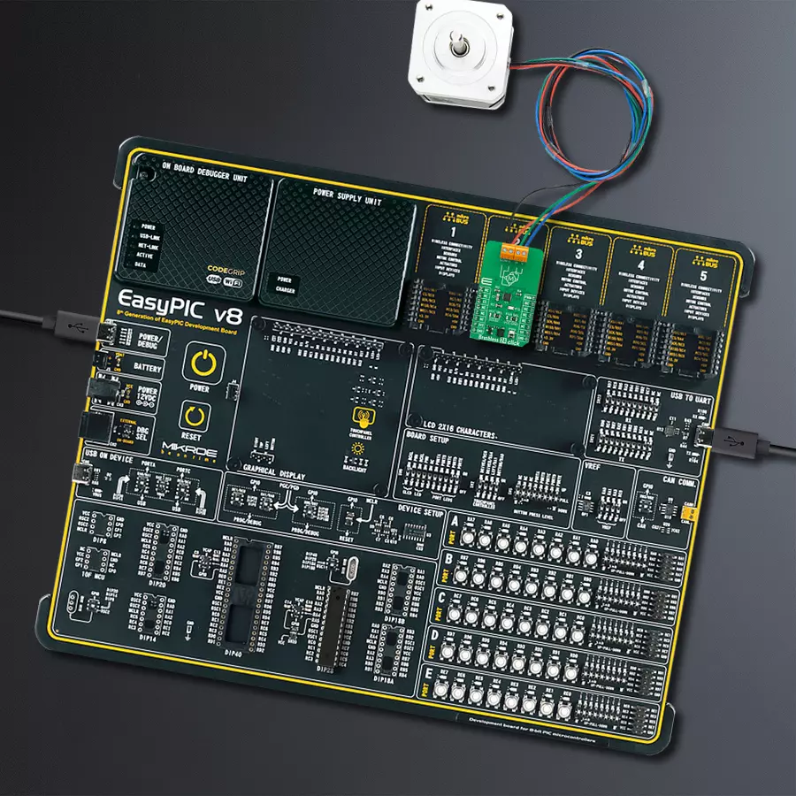 EasyPIC v8 Access DIPMB 1 - upright/background hardware assembly