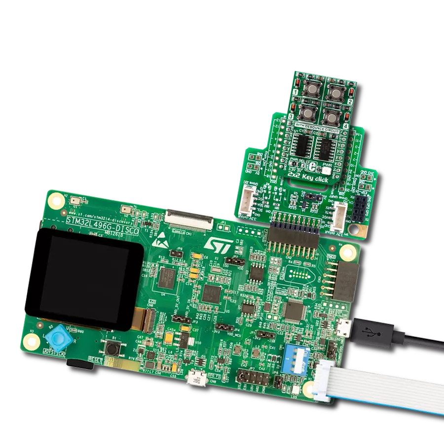 Manage multiple functions with our 2x2 keyboard based on 74HC32 and STM32L496AG