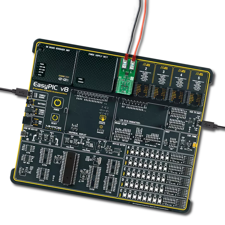 Hall Current 10 Click with EasyPIC v8