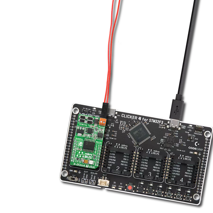 Design a transmitter in a 4-20mA current loop standard with XTR116 and STM32F302VC