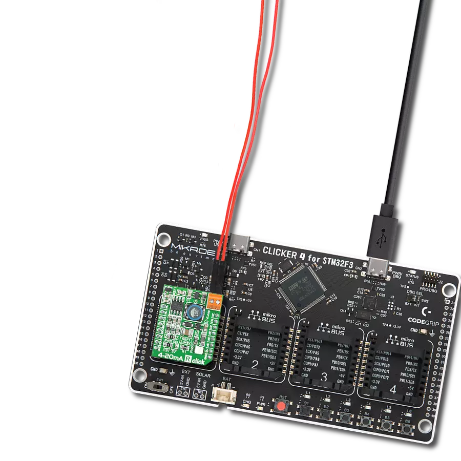 Design a receiver in a 4-20mA current loop standard with INA196 and STM32F302VC