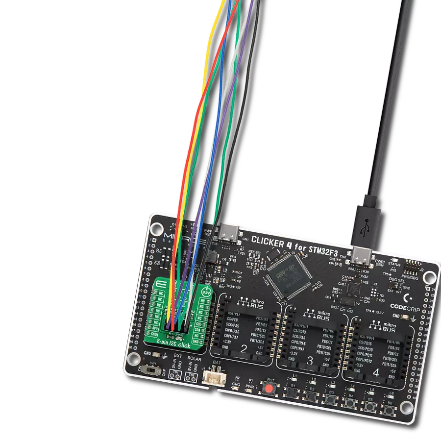 Manage various sensors and actuators with our I2C adapter and STM32F302VC