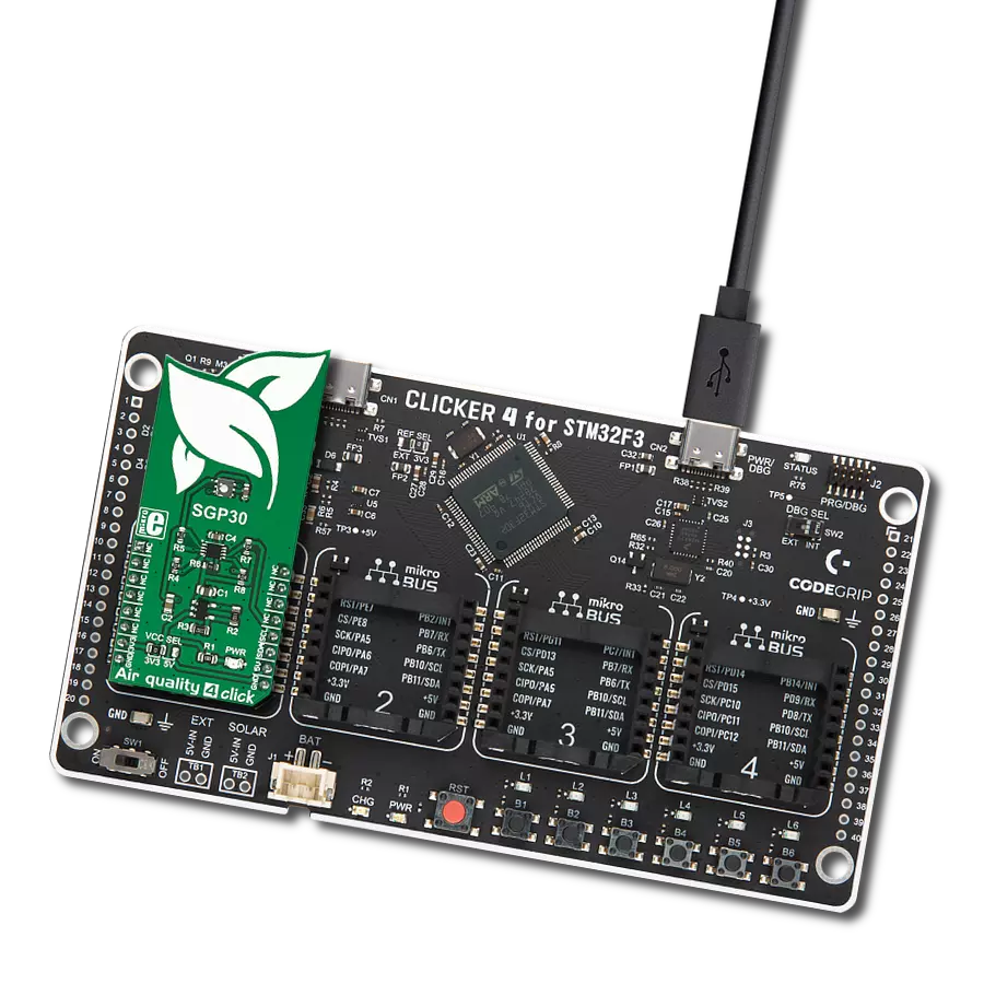 Ensure the air you breathe is of the highest quality using SGP30 and STM32F302VC