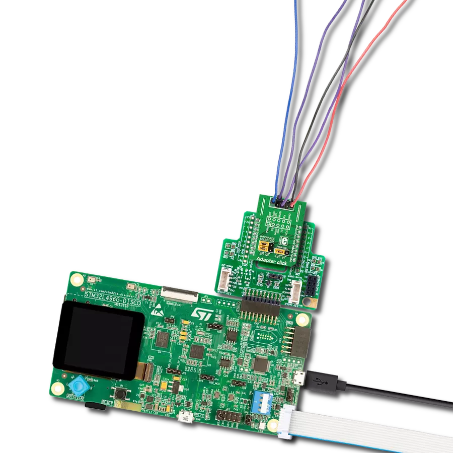 Simplify the connection of other add-ons to the mikroBUS™ socket with IDC10 header and STM32L496AG
