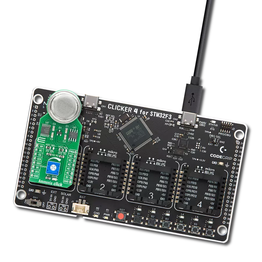 NH3 monitoring made simple with MQ-137 and STM32F302VC