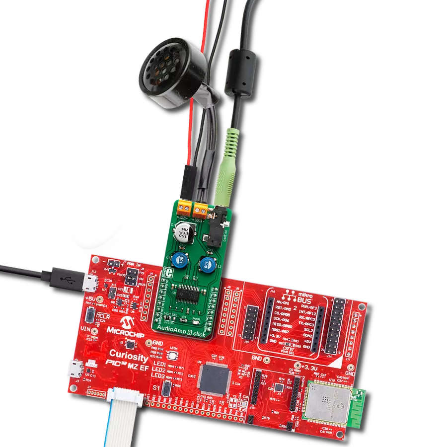 Improve your audio with our powerful amplifier based on TPA3138D2 and PIC32MZ2048EFM100