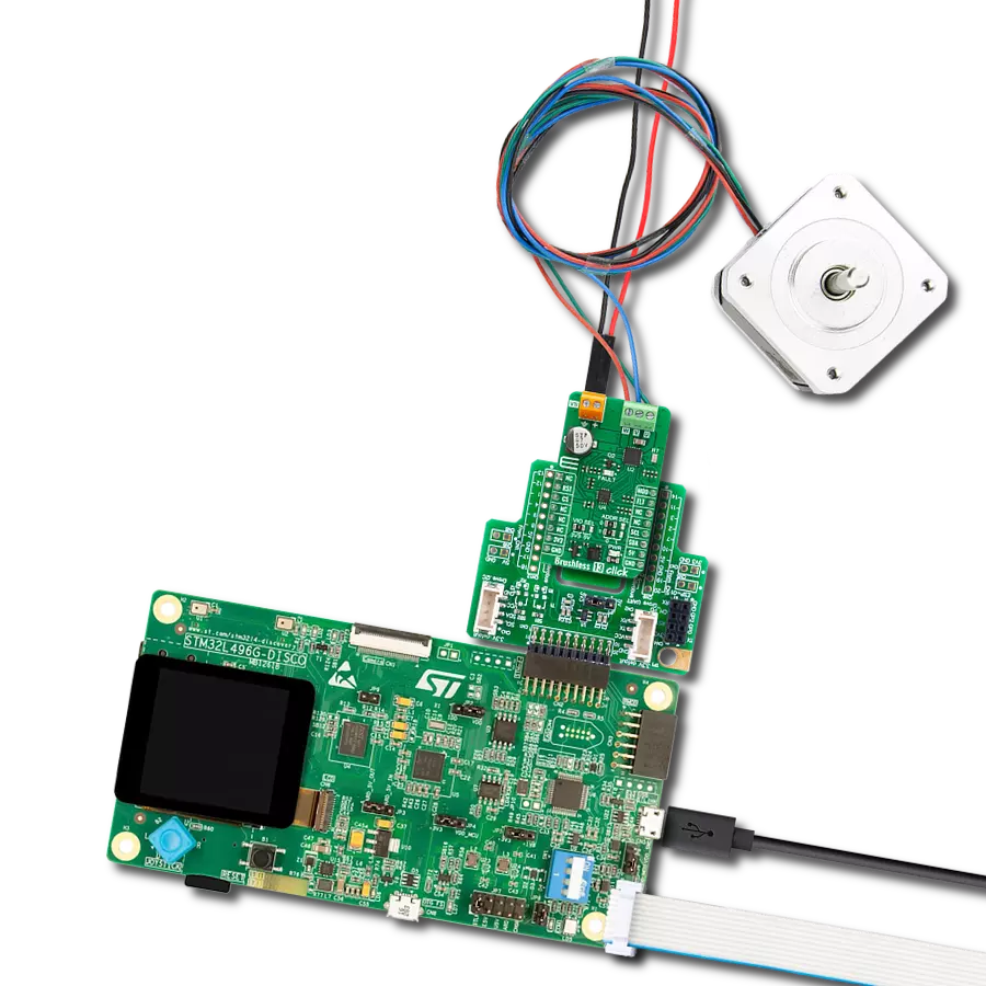 Control the operation of a brushless motor with STSPIN830 and STM32L496AG