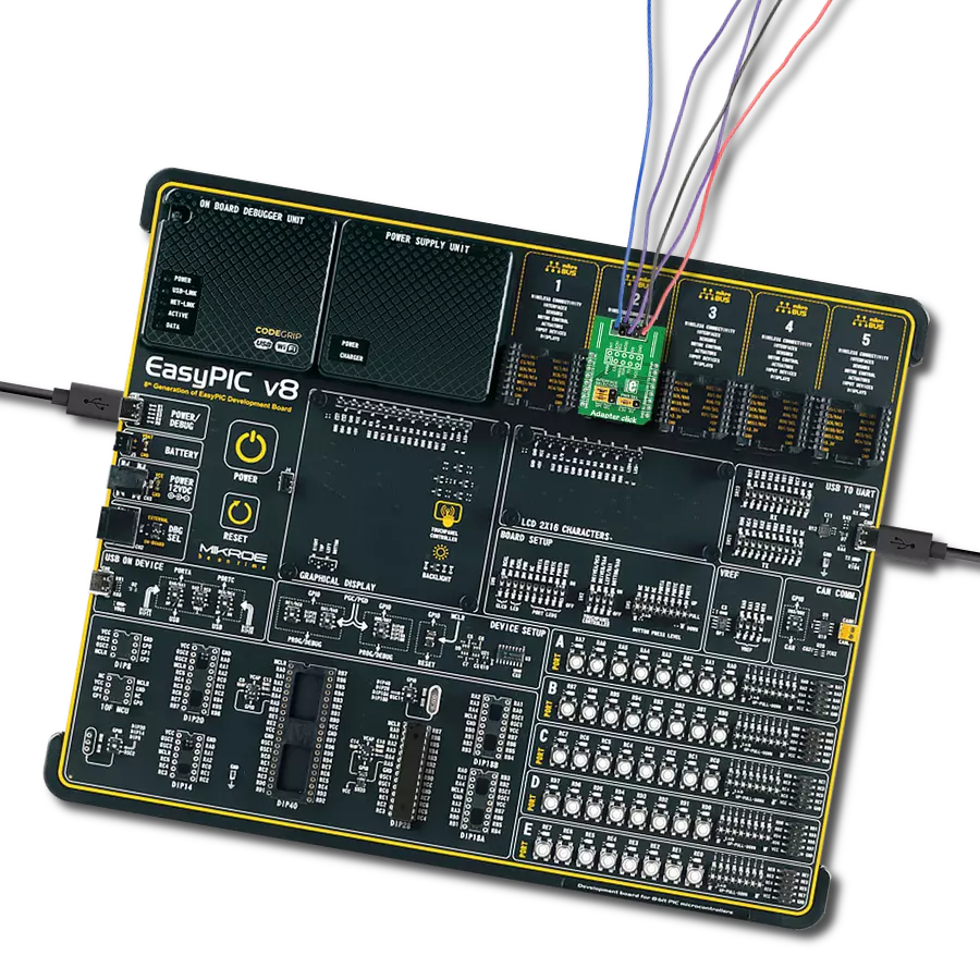 Simplify the connection of other add-ons to the mikroBUS™ socket with IDC10 header and PIC18LF25K80