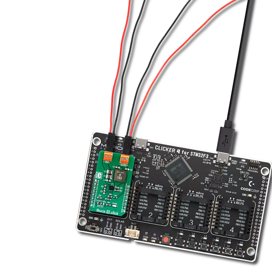 Step down the input voltage with MP9943A and STM32F302VC to achieve the desired output level