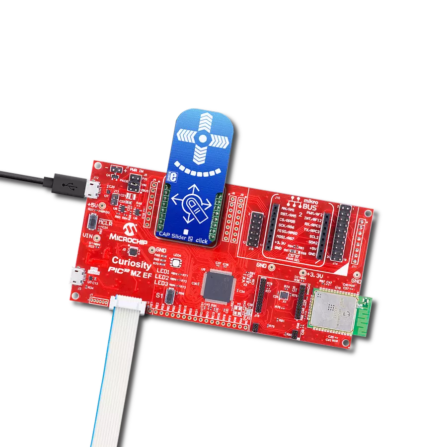 Adjust various settings with just a single touch thanks to the IQS333 and PIC32MZ2048EFM100