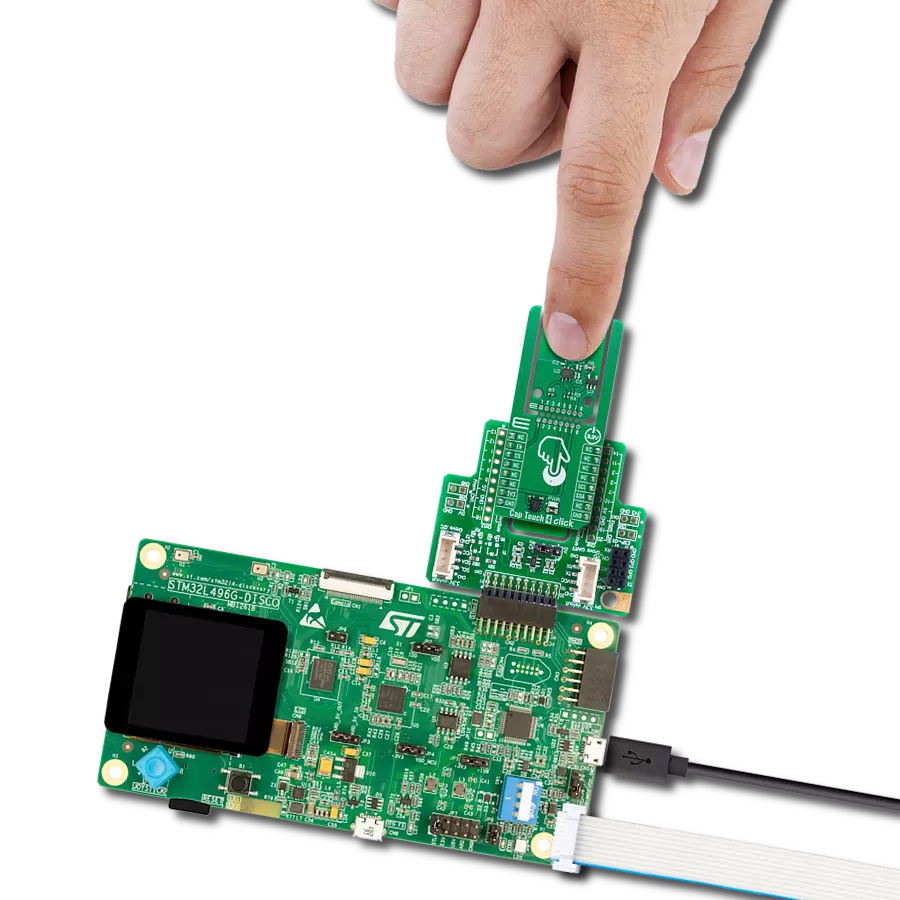 Cap Touch 4 Click with Discovery kit with STM32L496AG MCU
