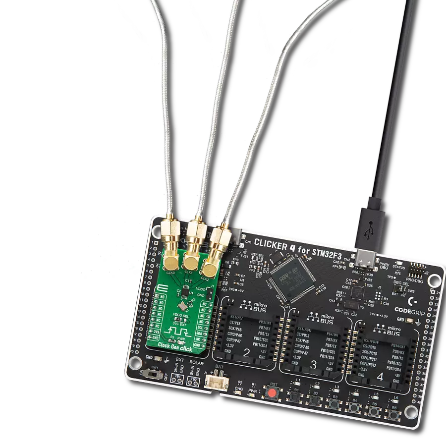 为各种电子系统提供稳定的频率参考，使用Si5351A和STM32F302VC