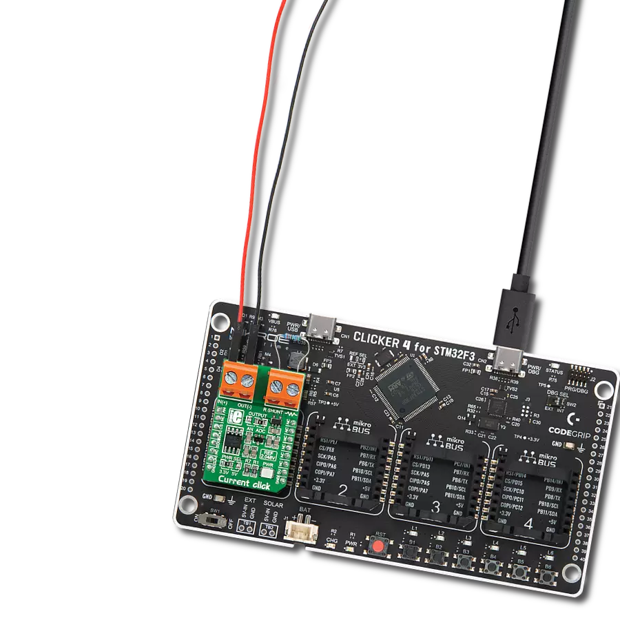 Measure how much electrical current is flowing through a circuit with INA196 and STM32F302VC