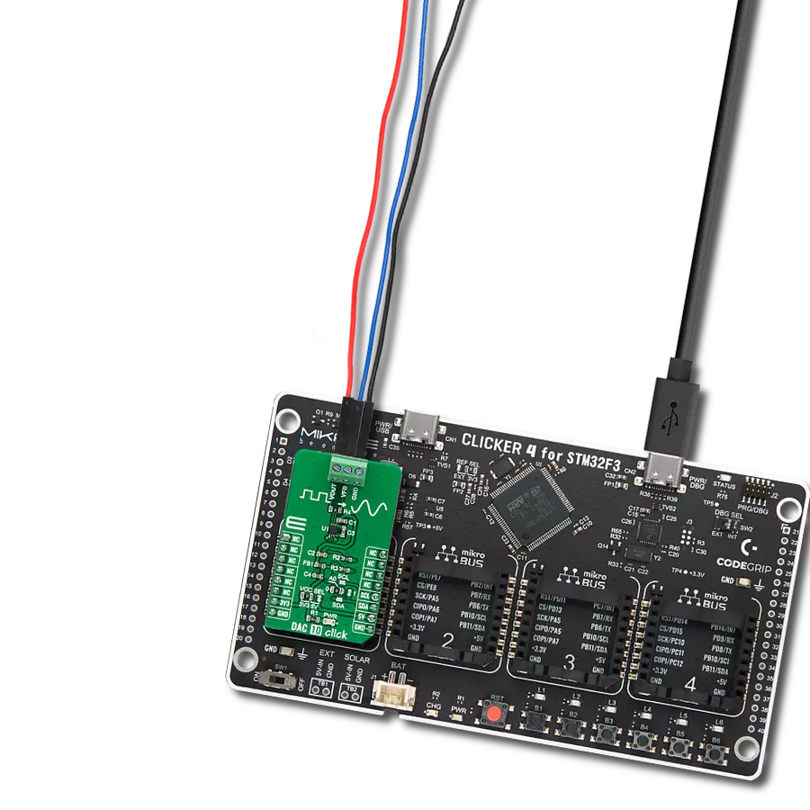 Convert digital signals into tangible analog outputs using DAC53401 and STM32F302VC