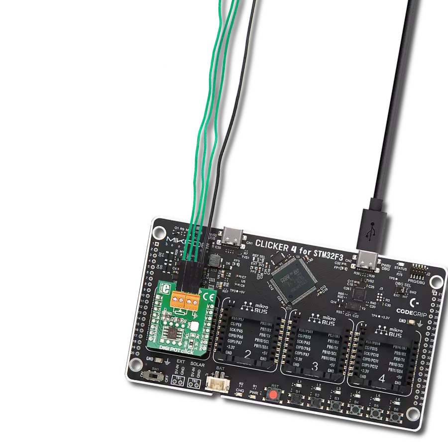 使用MCP4161和STM32F302VC通过数字信号控制电阻
