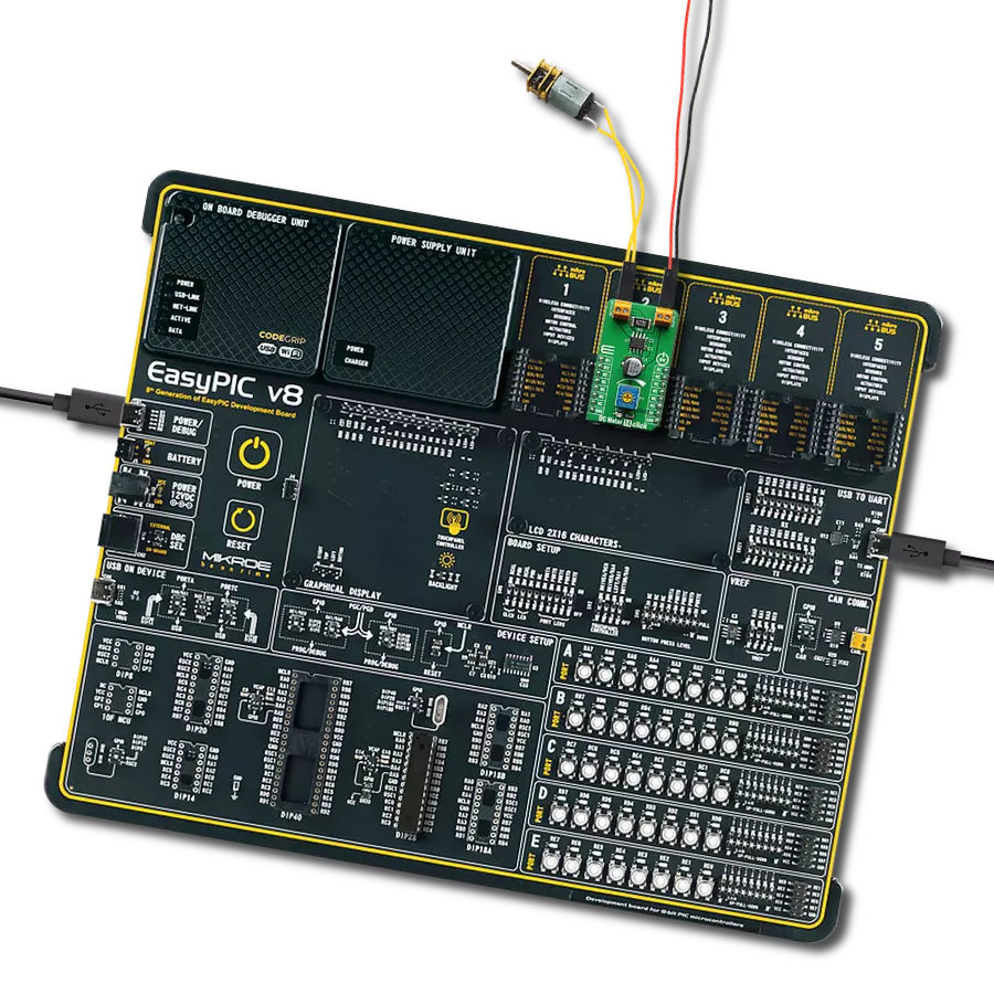 DC Motor 14 Click with EasyPIC v8