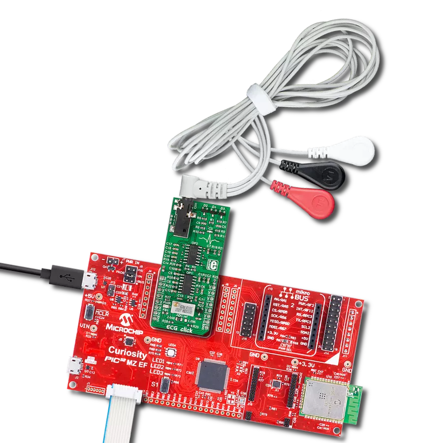 Advanced heart monitoring with MCP609 and PIC32MZ2048EFM100