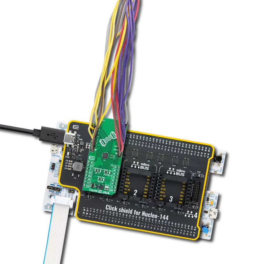 Expand 18 Click with Nucleo 144 with STM32H743ZI MCU