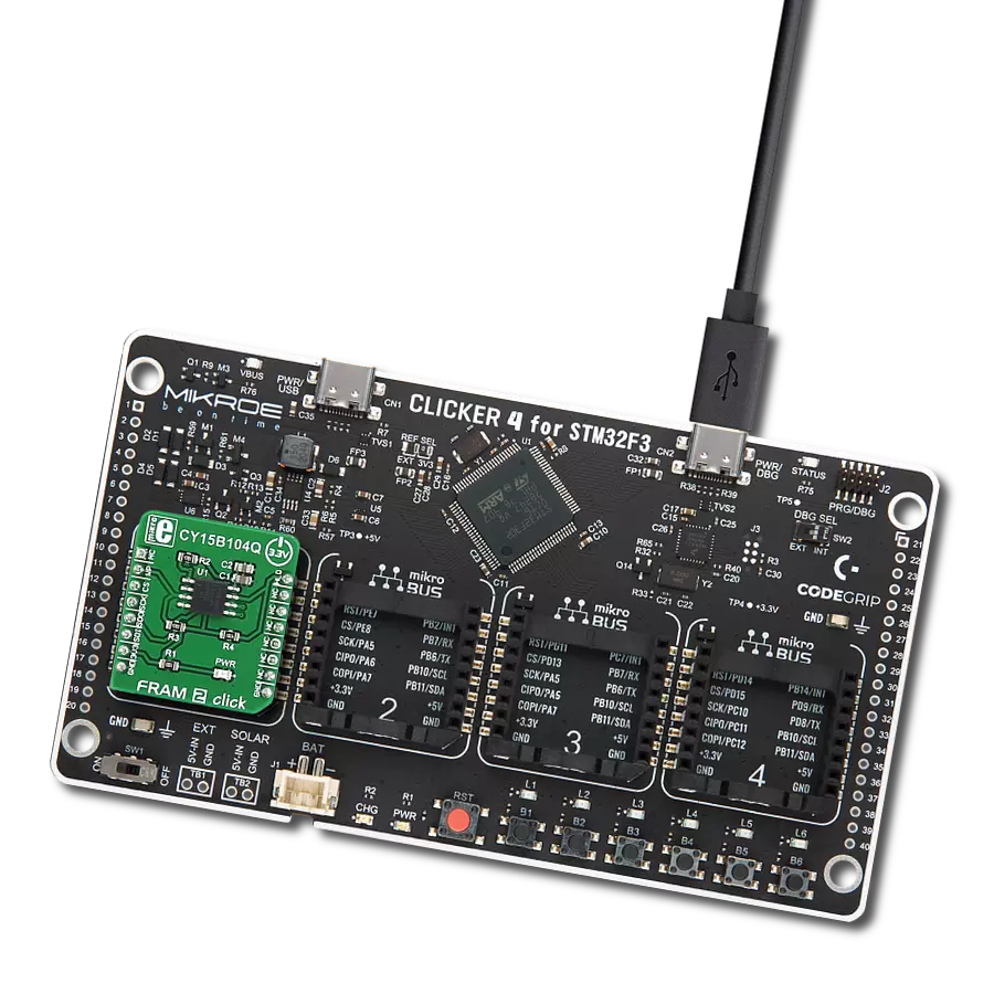 Secure data integrity with CY15B104Q and STM32F302VC