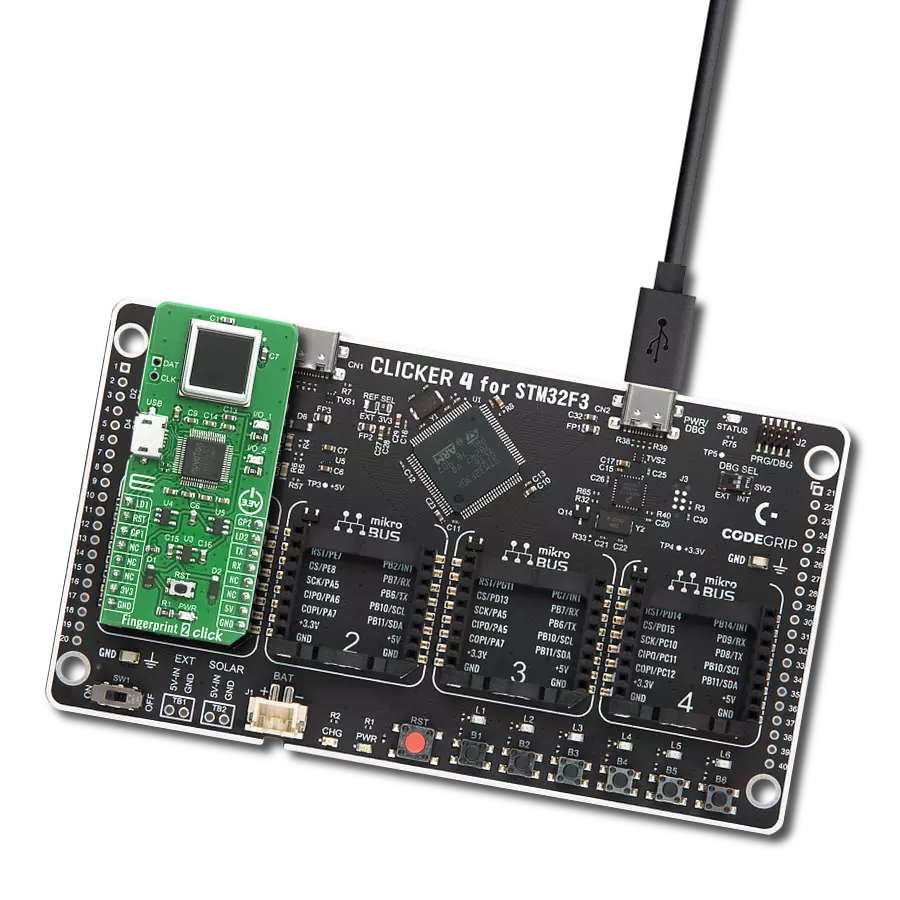 Verify and authenticate individuals with their unique fingerprint patterns using A-172-MRQ and STM32F302VC