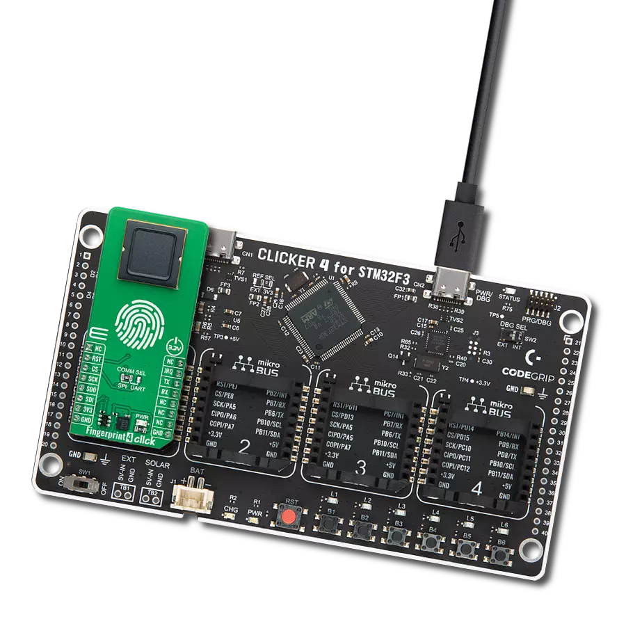 通过使用 100018754 和 STM32F302VC 的指纹解决方案简化用户交互