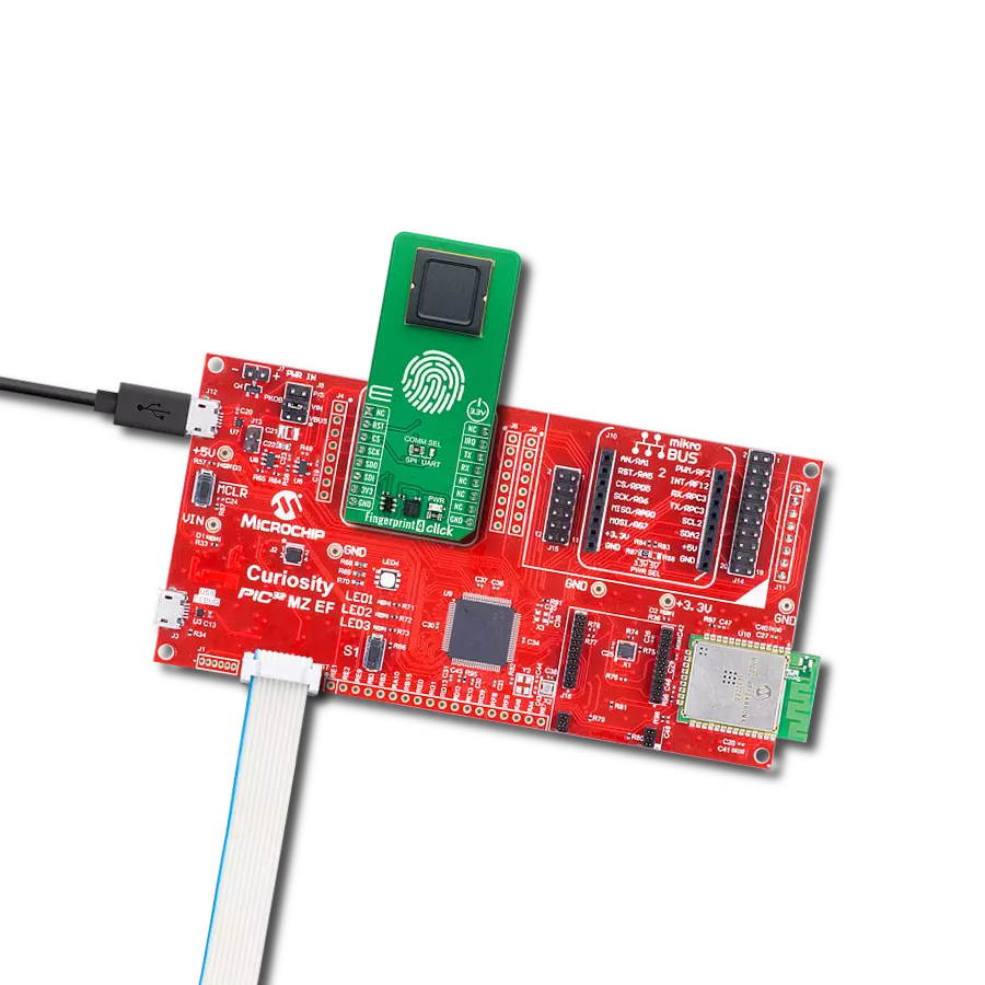 Simplify user interactions by employing a fingerprint-based solution with 100018754 and PIC32MZ2048EFM100