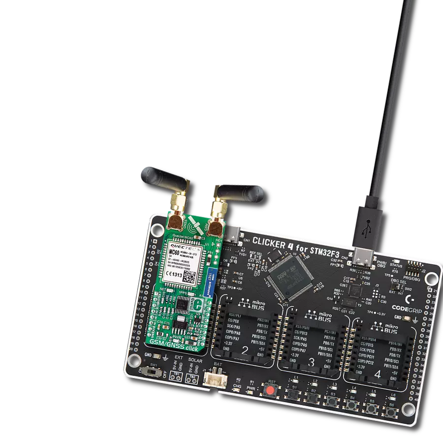 通过 MC60 和 STM32F302VC 提供实时 GPS/GLONASS 数据和可靠的 GSM 移动通信