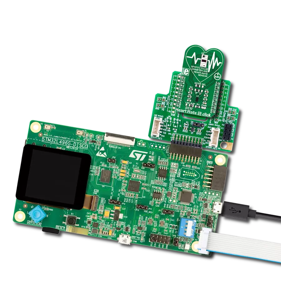 Heart Rate 5 Click with Discovery kit with STM32L496AG MCU