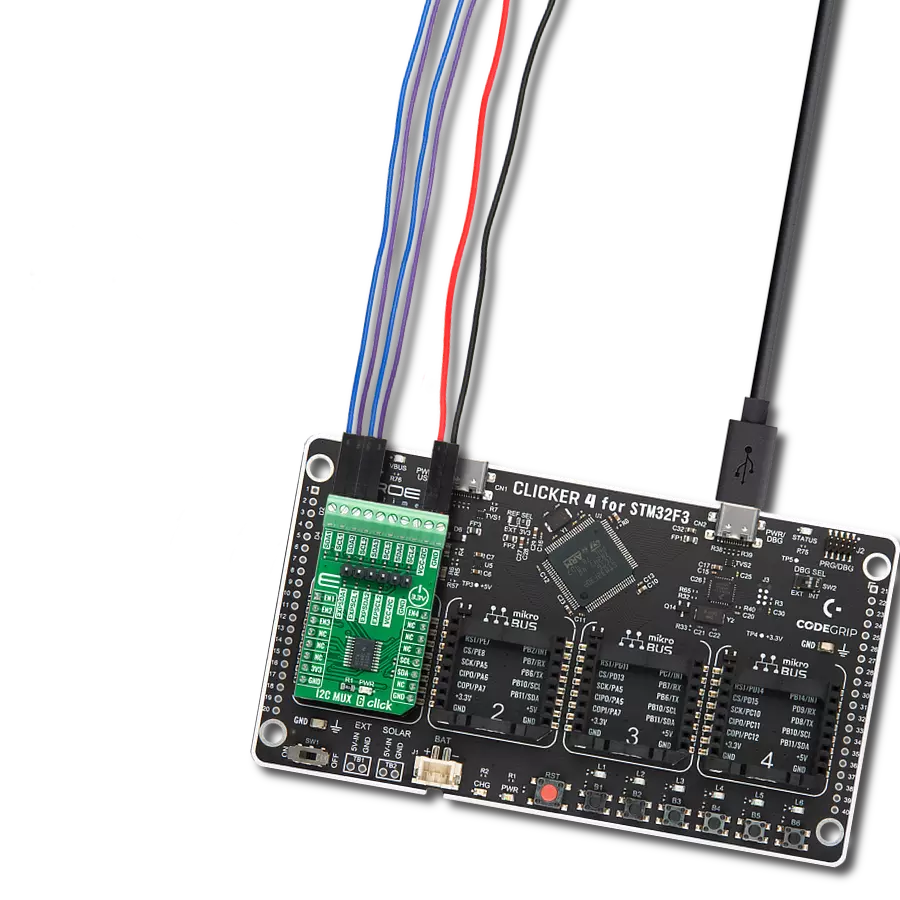 使用PCA9518和STM32F302VC将I2C总线分成多个子分支以解决地址冲突问题
